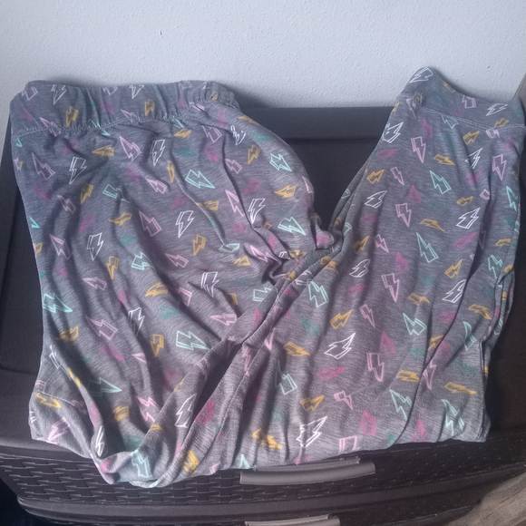 Secret Treasures, Dark Gray Lighting Patterned Sleep Pants - Picture 1 of 3